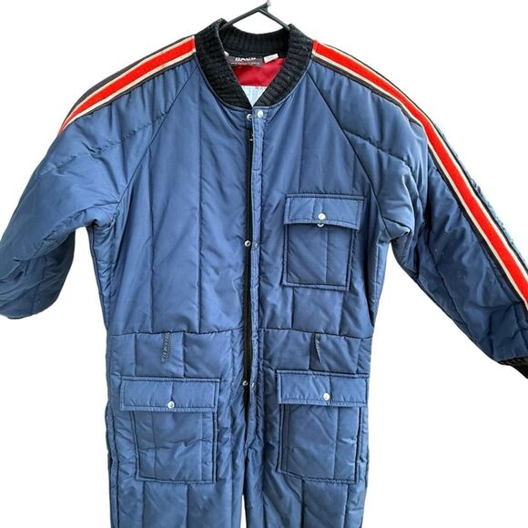 Retro Daco Navy Blue Snowmobile Ski Suit Size Men's XLarge Vintage - Picture 2 of 12